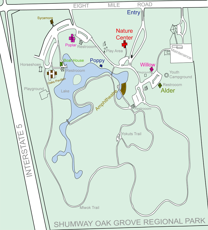 Oak Grove Regional Park Map