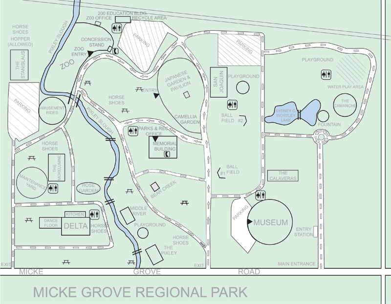 Micke Grove Regional Park Map